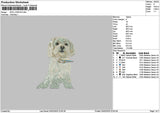 Dog 2901c Embroidery File 6 sizes
