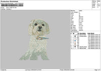 Dog 2901c Embroidery File 6 sizes