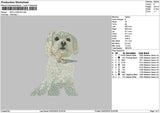 Dog 2901c Embroidery File 6 sizes