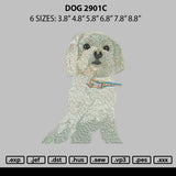 Dog 2901c Embroidery File 6 sizes
