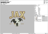 Dog Jax Embroidery File 6 sizes