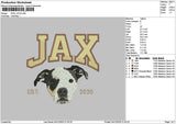 Dog Jax Embroidery File 6 sizes