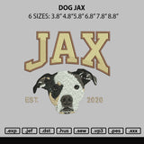 Dog Jax Embroidery File 6 sizes