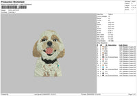 Dog V44 Embroidery File 4 size