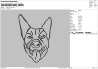 Dog Line V2 Embroidery File 4 size