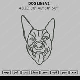 Dog Line V2 Embroidery File 4 size