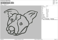 Dog Line V4 Embroidery File 4 size