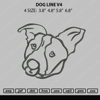 Dog Line V4 Embroidery File 4 size