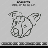 Dog Line V4 Embroidery File 4 size