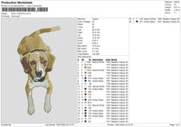 Dog V1023b Embroidery File 6 sizes