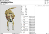 Dog V1023b Embroidery File 6 sizes