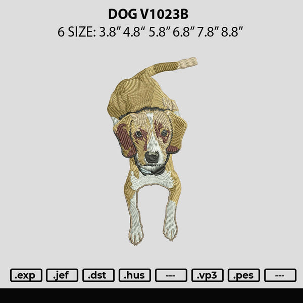 Dog V1023b Embroidery File 6 sizes