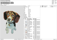 Dog V1023 Embroidery File 6 sizes