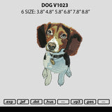 Dog V1023 Embroidery File 6 sizes