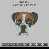 Dog Realistic V35 Embroidery File 4 sizes