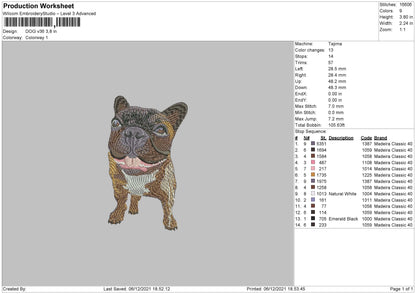 Dog V36 Embroidery File 4 size