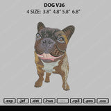 Dog V36 Embroidery File 4 size