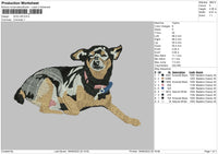 Dog V45 Embroidery File 4 size