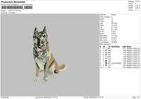 Dog V57 Embroidery File 4 size