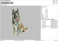 Dog V57 Embroidery File 4 size