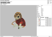 Dog V58 Embroidery File 4 sizes