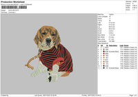 Dog V58 Embroidery File 4 sizes