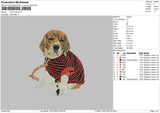 Dog V58 Embroidery File 4 sizes