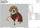 Dog V58 Embroidery File 4 sizes