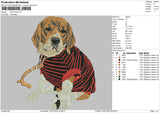 Dog V58 Embroidery File 4 sizes