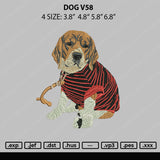 Dog V58 Embroidery File 4 sizes