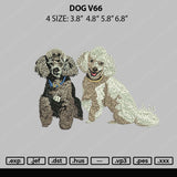 Dog V66 Embroidery File 4 sizes