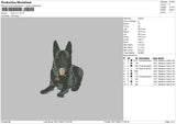 Dog V77 Embroidery File 6 sizes