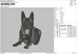 Dog V77 Embroidery File 6 sizes