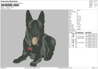 Dog V77 Embroidery File 6 sizes