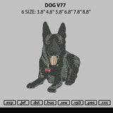 Dog V77 Embroidery File 6 sizes