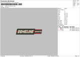 Domelinetext Embroidery File 6 sizes