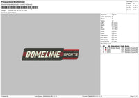 Domelinetext Embroidery File 6 sizes