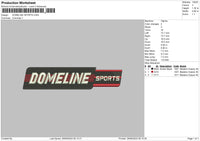 Domelinetext Embroidery File 6 sizes