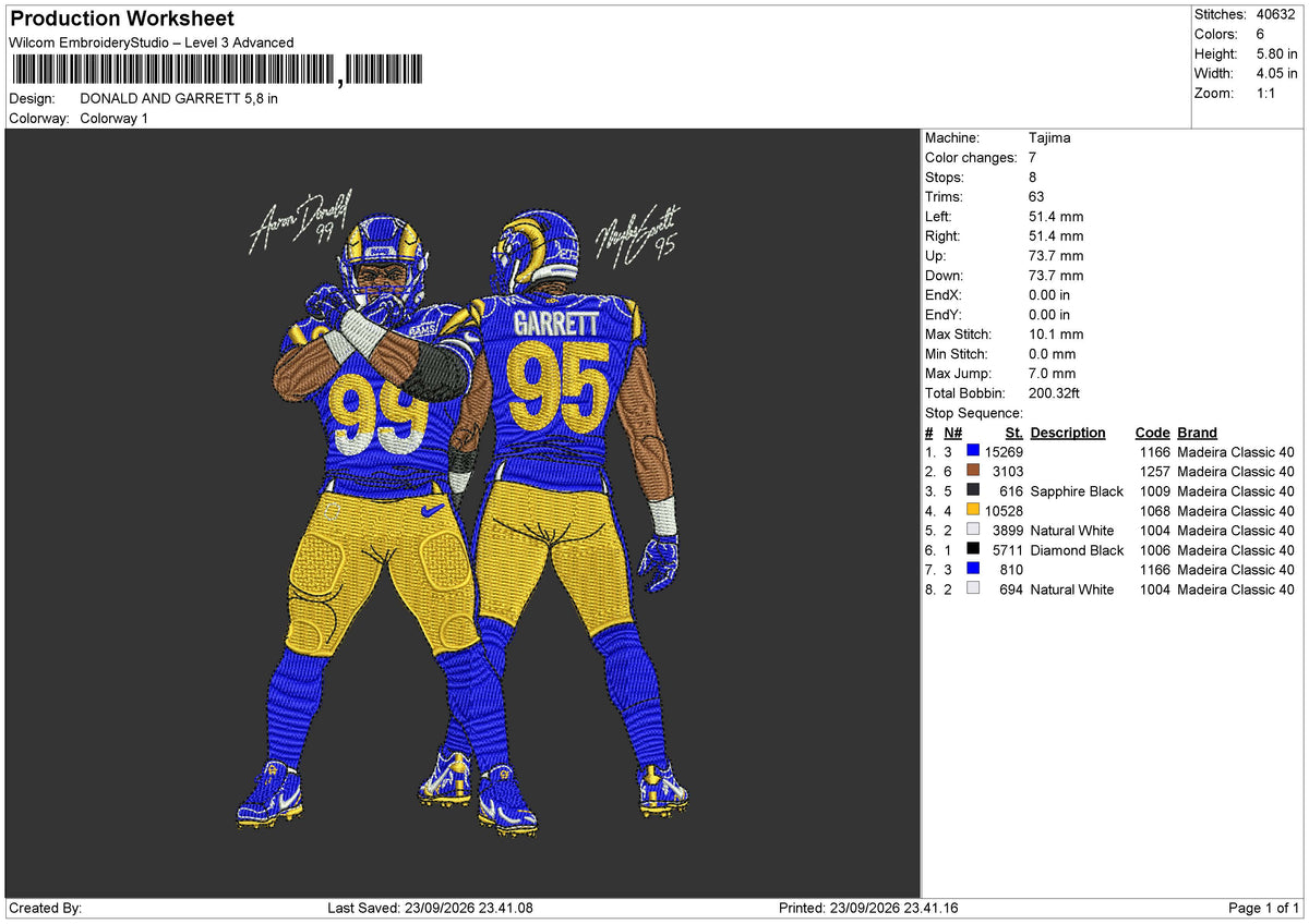 Donald and Garrett Embroidery Machine Design Files