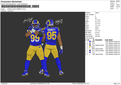 Donald and Garrett Embroidery Machine Design Files