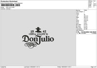 Juliotext Embroidery File 6 sizes