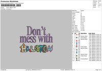 Dontmesstext Embroidery File 6 sizes