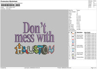 Dontmesstext Embroidery File 6 sizes