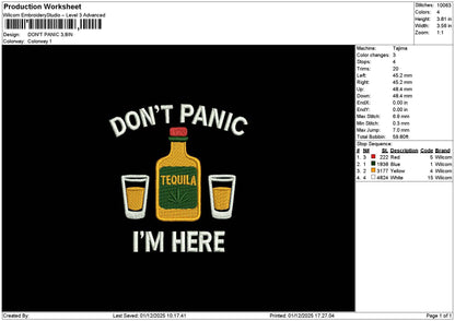Panictext 0112 Embroidery File 6 sizes