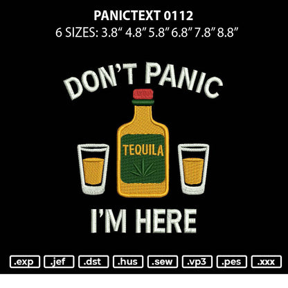 Panictext 0112 Embroidery File 6 sizes