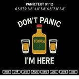 Panictext 0112 Embroidery File 6 sizes