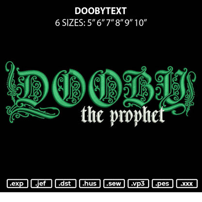 Doobhtext Embroidery Machine Design File 6 sizes