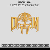 Doom1910 Embroidery File 6 sizes