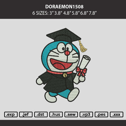 Doraemon1508 Embroidery Machine Design File 6 sizes