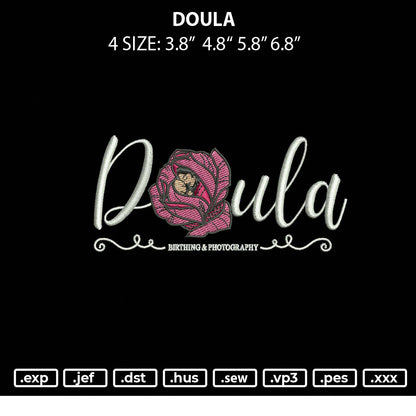 Doula Embroidery File 4 sizes